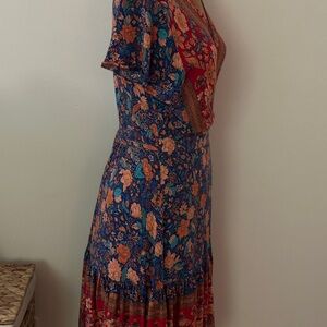 Summer Bohemian Short Mini Dress for Women Sexy Deep